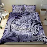 Personalised Aloha King Kamehameha Spirits Bedding Set Violet Special LT9 - Polynesian Pride
