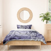 Personalised Aloha King Kamehameha Spirits Bedding Set Violet Special LT9 - Polynesian Pride