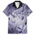 Personalised Aloha King Kamehameha Spirits Family Matching Off Shoulder Maxi Dress and Hawaiian Shirt Violet Special LT9 Dad's Shirt - Short Sleeve Violet - Polynesian Pride