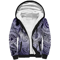 Personalised Aloha King Kamehameha Spirits Sherpa Hoodie Violet Special LT9 Unisex Violet - Polynesian Pride