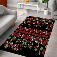 Fiji Masi Bula Tagimoucia Flowers Area Rug LT9 - Polynesian Pride