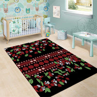 Fiji Masi Bula Tagimoucia Flowers Area Rug LT9 - Polynesian Pride