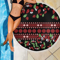 Fiji Masi Bula Tagimoucia Flowers Beach Blanket LT9 - Polynesian Pride