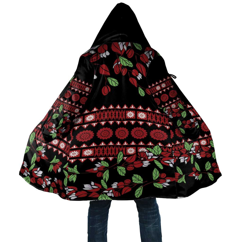Fiji Masi Bula Tagimoucia Flowers Cloak LT9 Unisex Red - Polynesian Pride