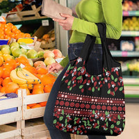 Fiji Masi Bula Tagimoucia Flowers Grocery Bag LT9 - Polynesian Pride