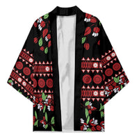 Fiji Masi Bula Tagimoucia Flowers Kimono LT9 Unisex Red - Polynesian Pride