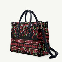 Fiji Masi Bula Tagimoucia Flowers Leather Bag LT9 Red - Polynesian Pride