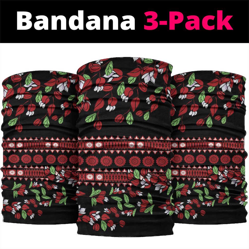 Fiji Masi Bula Tagimoucia Flowers Neck Gaiter LT9 package One Size: 25*50cm Red - Polynesian Pride