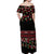 Fiji Masi Bula Tagimoucia Flowers Off Shoulder Maxi Dress