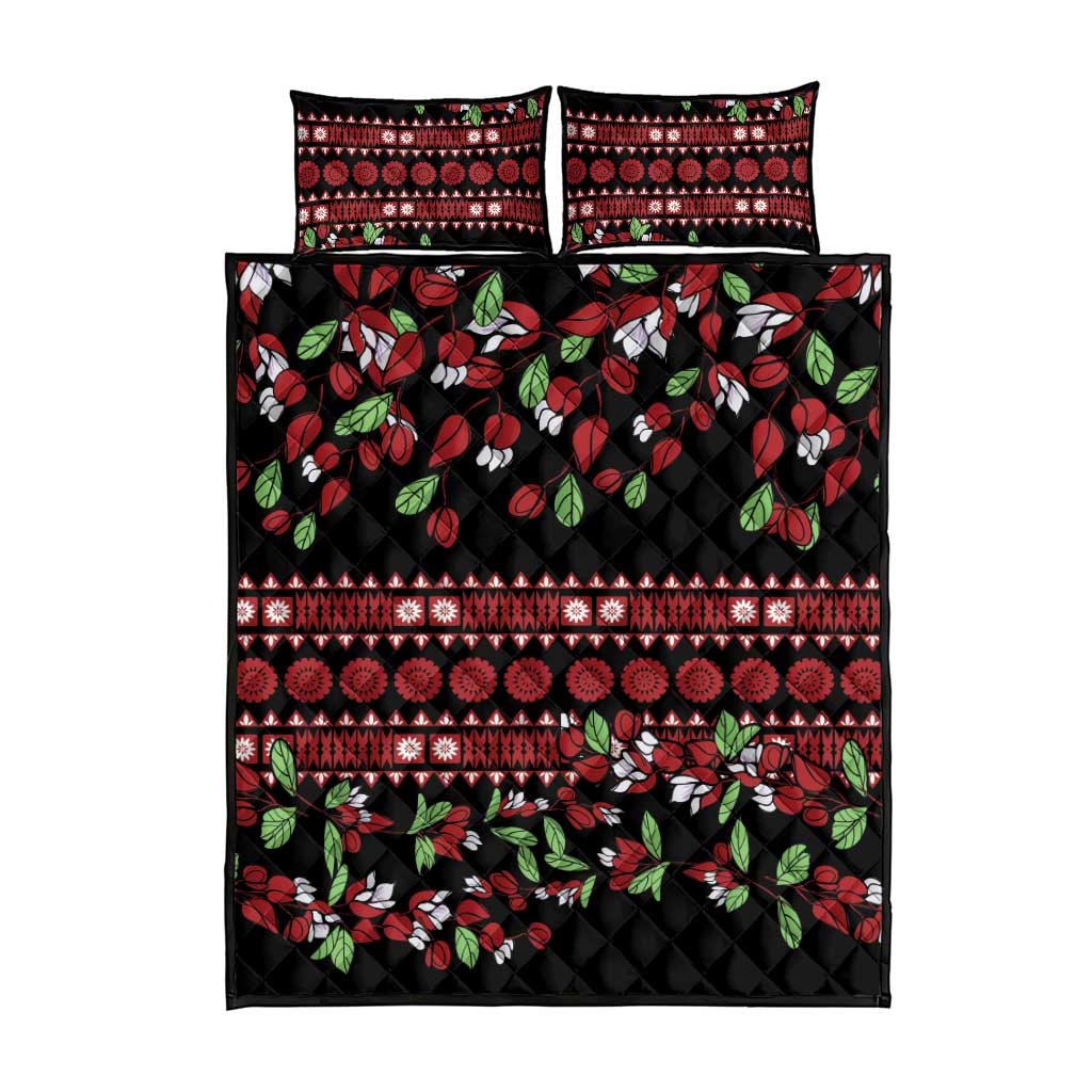 Fiji Masi Bula Tagimoucia Flowers Quilt Bed Set LT9 - Polynesian Pride