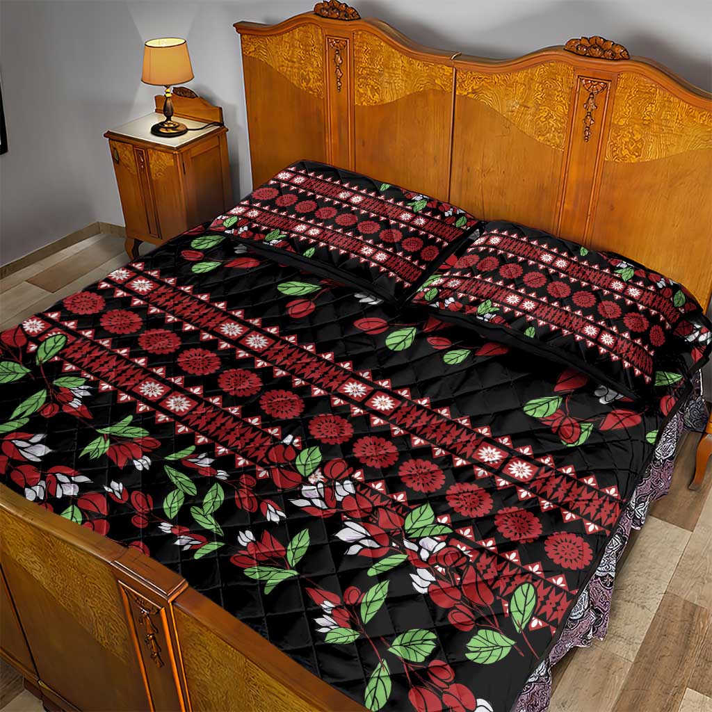Fiji Masi Bula Tagimoucia Flowers Quilt Bed Set LT9 - Polynesian Pride