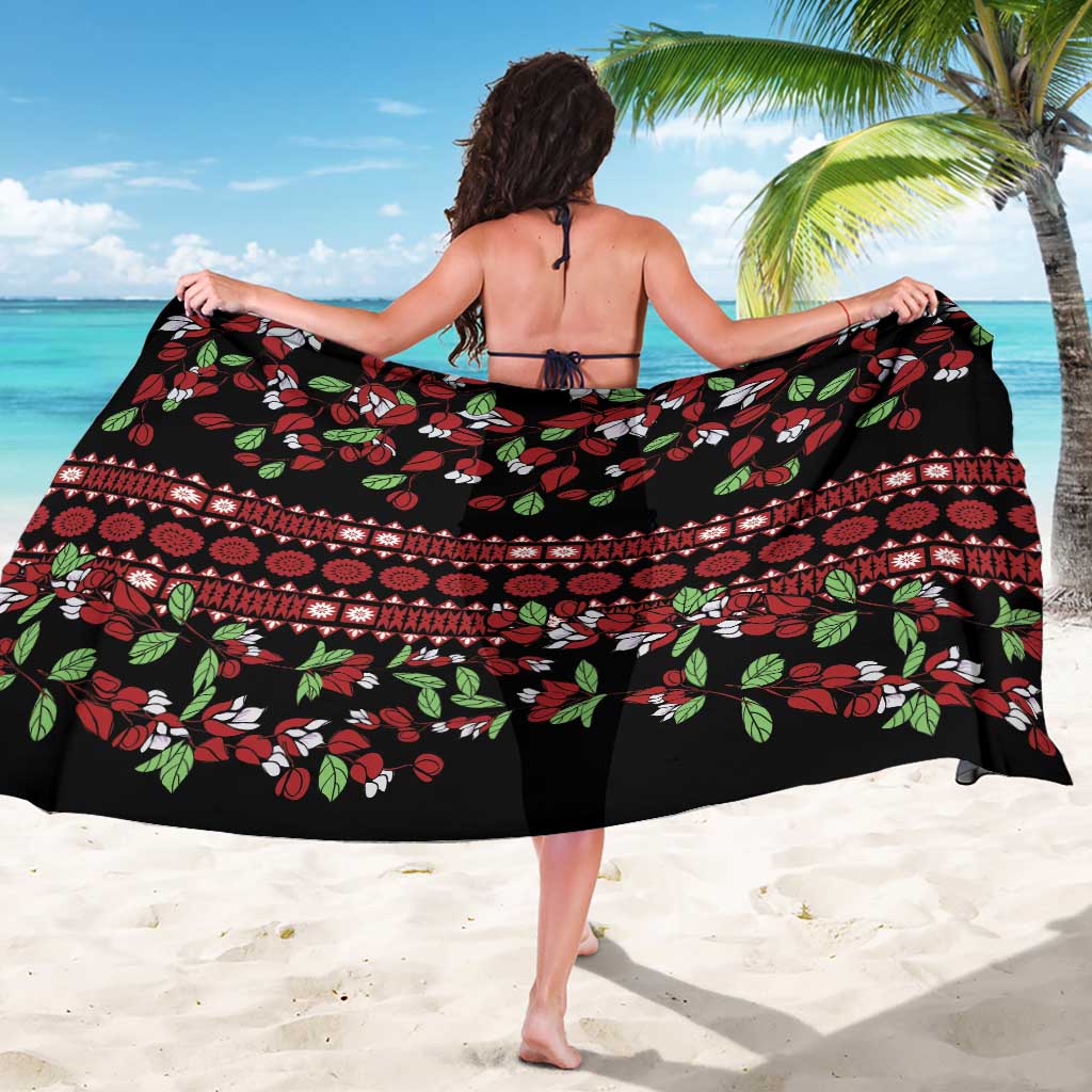Fiji Masi Bula Tagimoucia Flowers Sarong LT9 - Polynesian Pride