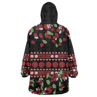 Fiji Masi Bula Tagimoucia Flowers Wearable Blanket Hoodie LT9 - Polynesian Pride