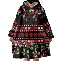 Fiji Masi Bula Tagimoucia Flowers Wearable Blanket Hoodie LT9 - Polynesian Pride