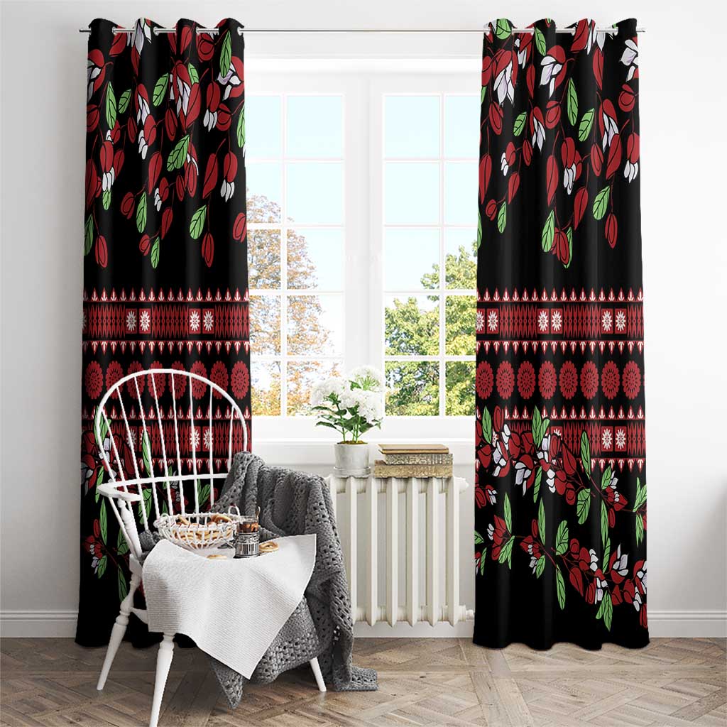 Fiji Masi Bula Tagimoucia Flowers Window Curtain LT9 - Polynesian Pride