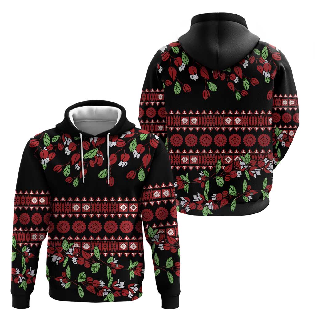 Fiji Masi Bula Tagimoucia Flowers Zip Hoodie LT9 - Polynesian Pride