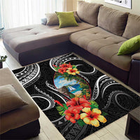 Hafa Adai Guam Area Rug Guahan Seal Chamorro Stones Tribal LT9 - Polynesian Pride