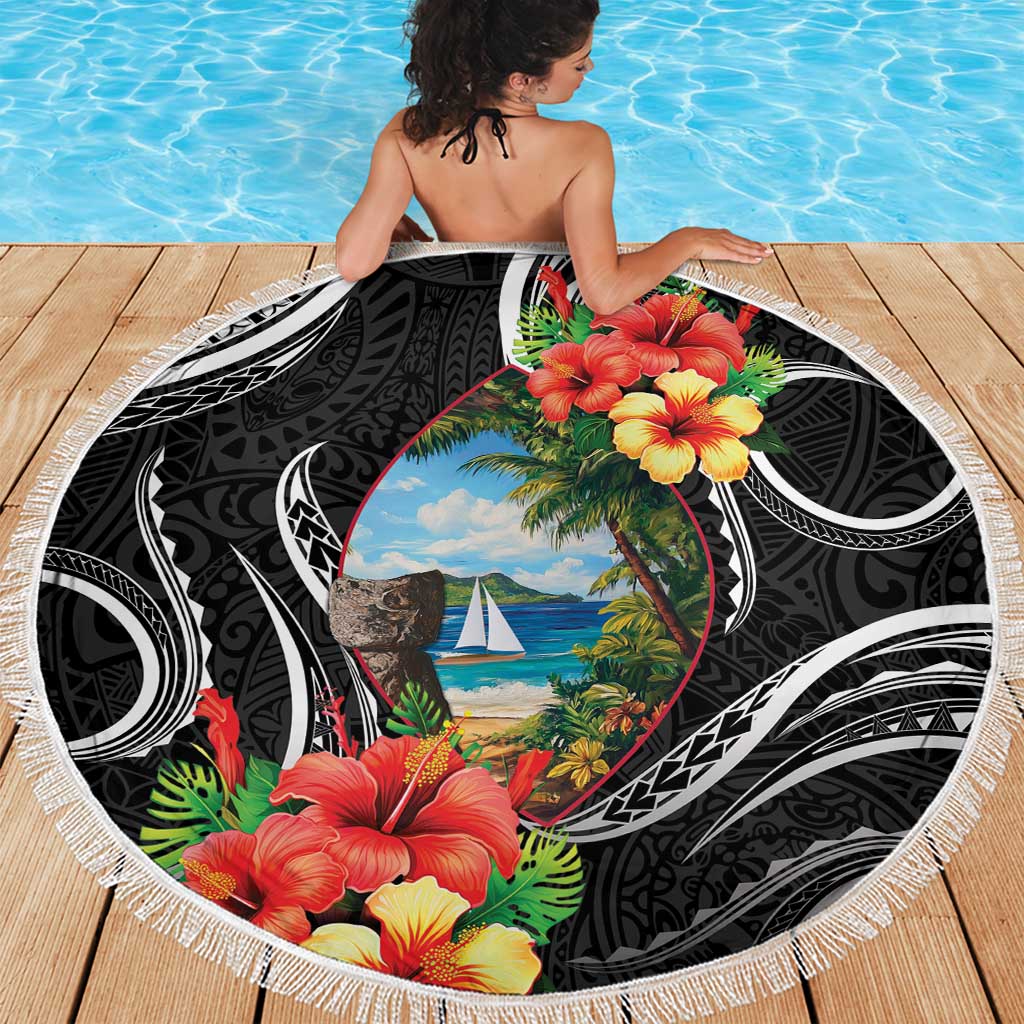 Hafa Adai Guam Beach Blanket Guahan Seal Chamorro Stones Tribal LT9 - Polynesian Pride