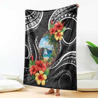 Hafa Adai Guam Blanket Guahan Seal Chamorro Stones Tribal LT9 - Polynesian Pride