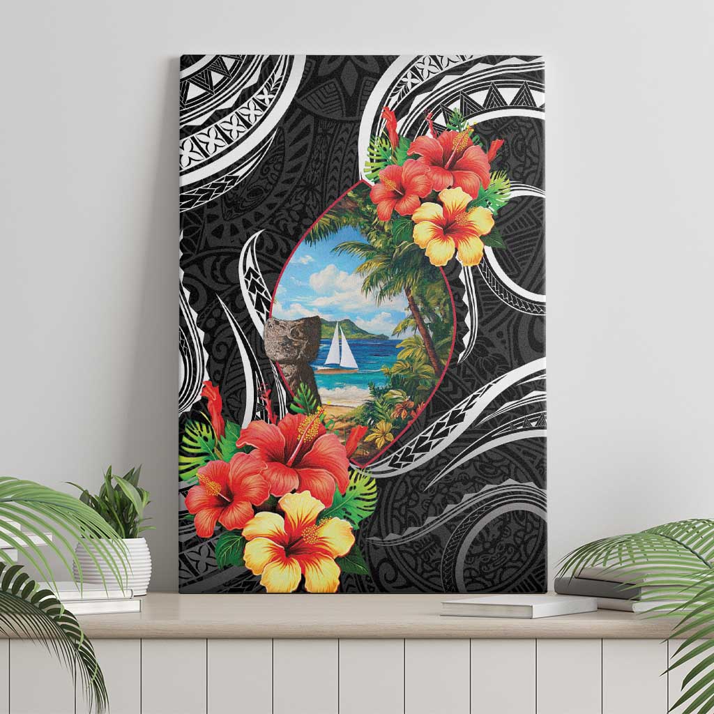 Hafa Adai Guam Canvas Wall Art Guahan Seal Chamorro Stones Tribal LT9 - Polynesian Pride