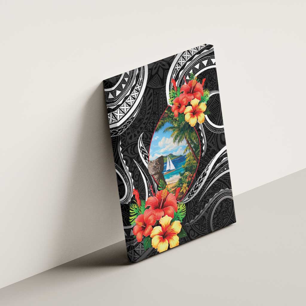 Hafa Adai Guam Canvas Wall Art Guahan Seal Chamorro Stones Tribal LT9 - Polynesian Pride