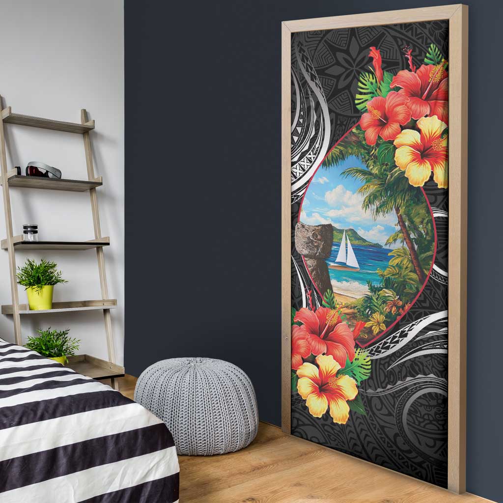 Hafa Adai Guam Door Cover Guahan Seal Chamorro Stones Tribal LT9 - Polynesian Pride