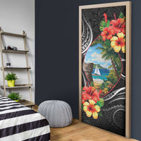 Hafa Adai Guam Door Cover Guahan Seal Chamorro Stones Tribal LT9 - Polynesian Pride