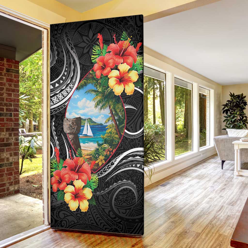 Hafa Adai Guam Door Cover Guahan Seal Chamorro Stones Tribal LT9 - Polynesian Pride