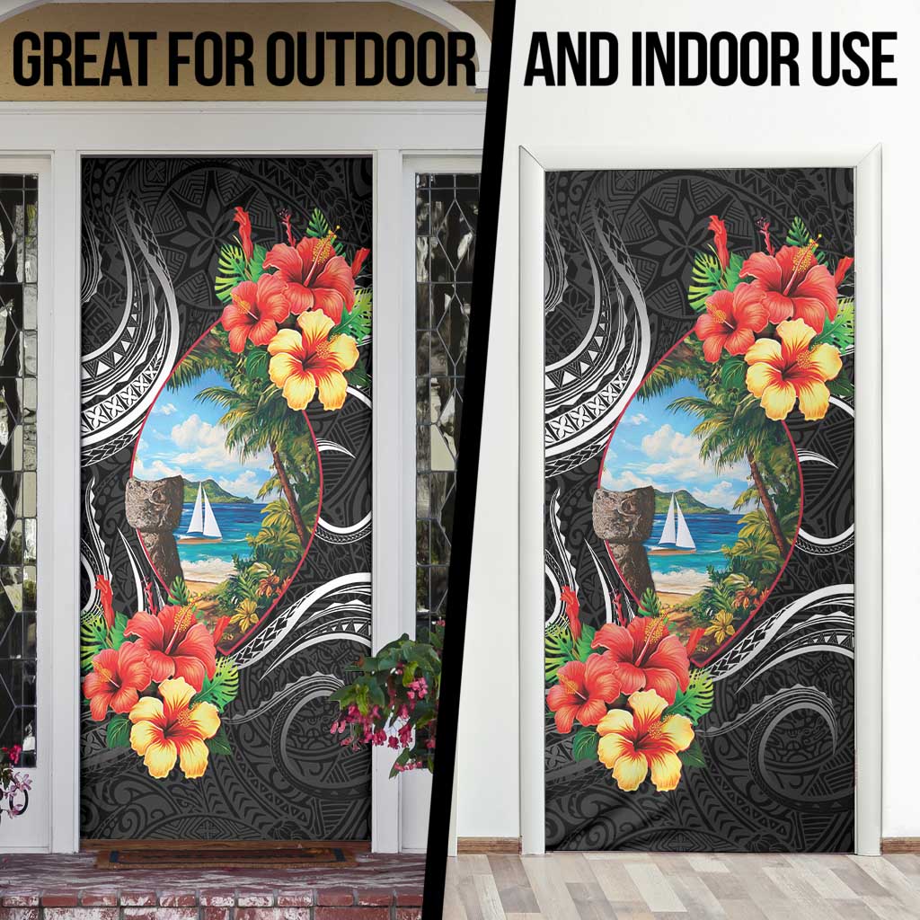 Hafa Adai Guam Door Cover Guahan Seal Chamorro Stones Tribal LT9 - Polynesian Pride