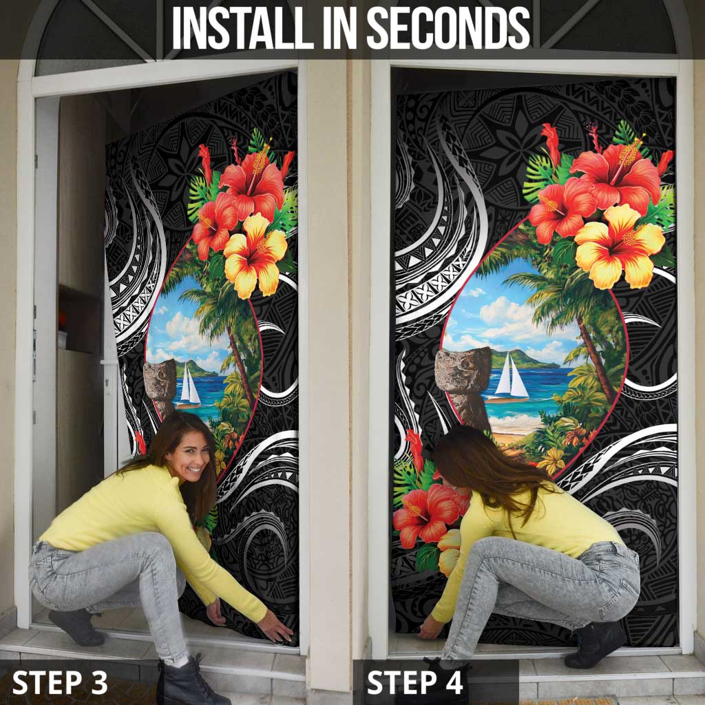 Hafa Adai Guam Door Cover Guahan Seal Chamorro Stones Tribal LT9 - Polynesian Pride