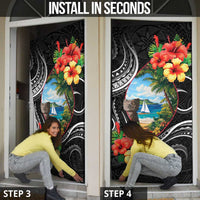 Hafa Adai Guam Door Cover Guahan Seal Chamorro Stones Tribal LT9 - Polynesian Pride