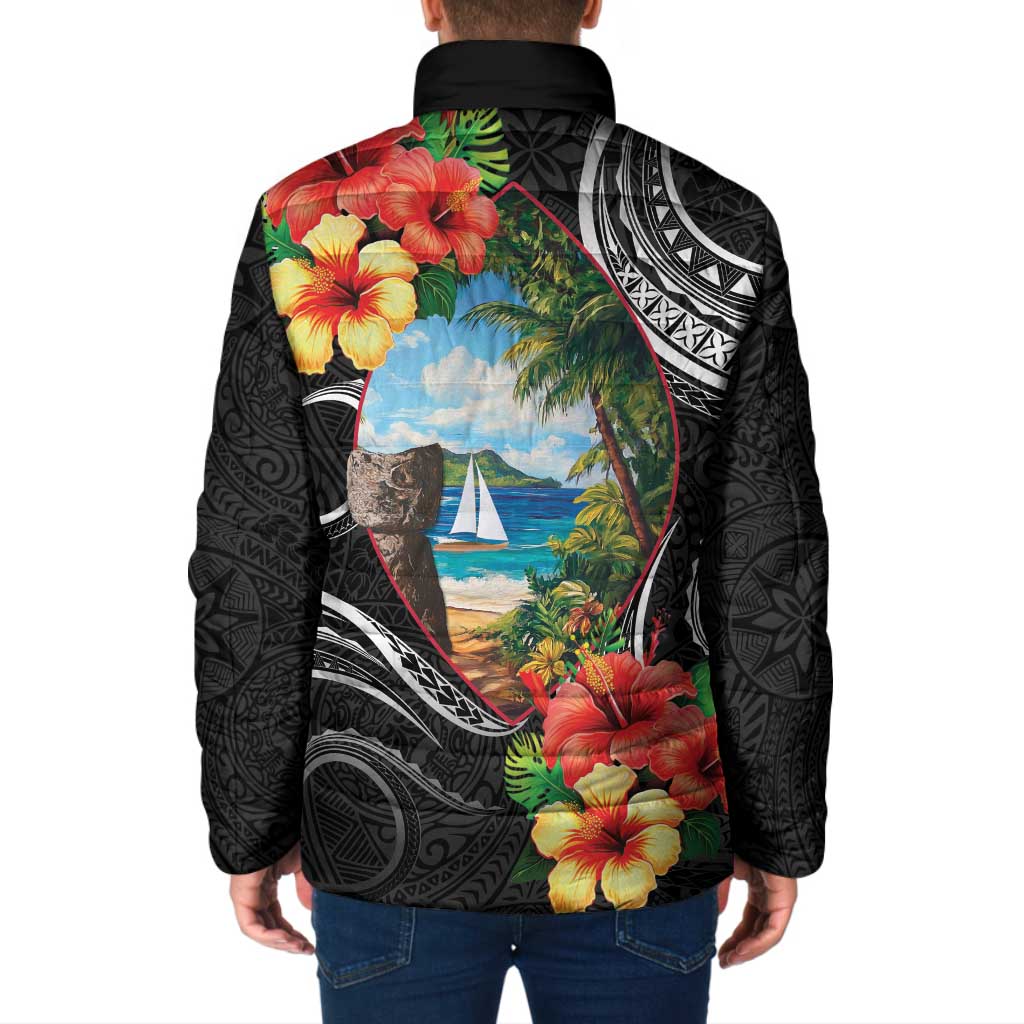Hafa Adai Guam Padded Jacket Guahan Seal Chamorro Stones Tribal LT9 - Polynesian Pride