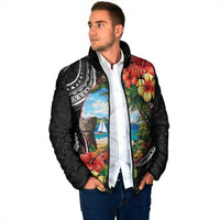 Hafa Adai Guam Padded Jacket Guahan Seal Chamorro Stones Tribal LT9 - Polynesian Pride