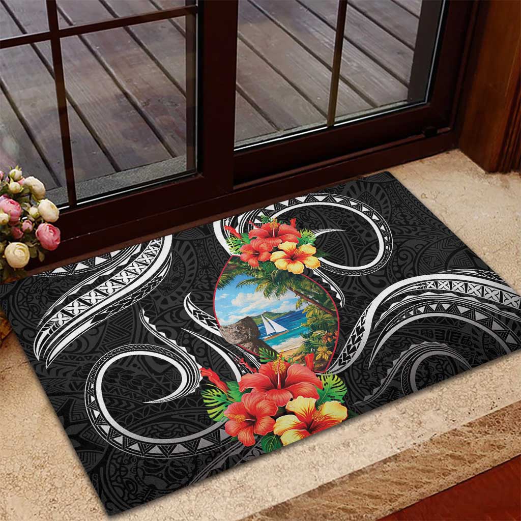 Hafa Adai Guam Rubber Doormat Guahan Seal Chamorro Stones Tribal LT9 - Polynesian Pride