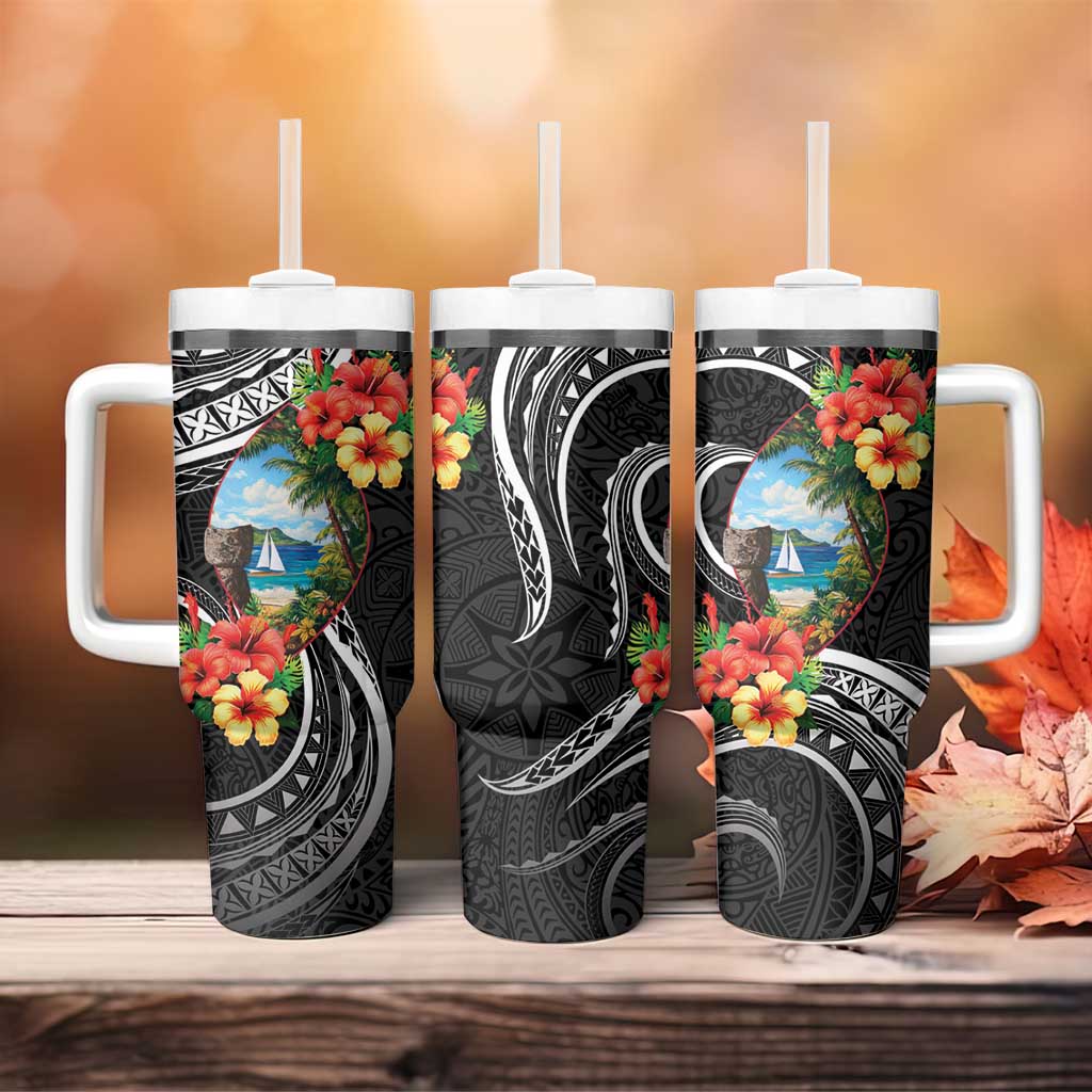 Hafa Adai Guam Tumbler With Handle Guahan Seal Chamorro Stones Tribal LT9 - Polynesian Pride