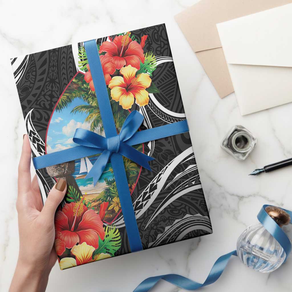 Hafa Adai Guam Wrapping Paper Guahan Seal Chamorro Stones Tribal LT9 - Polynesian Pride