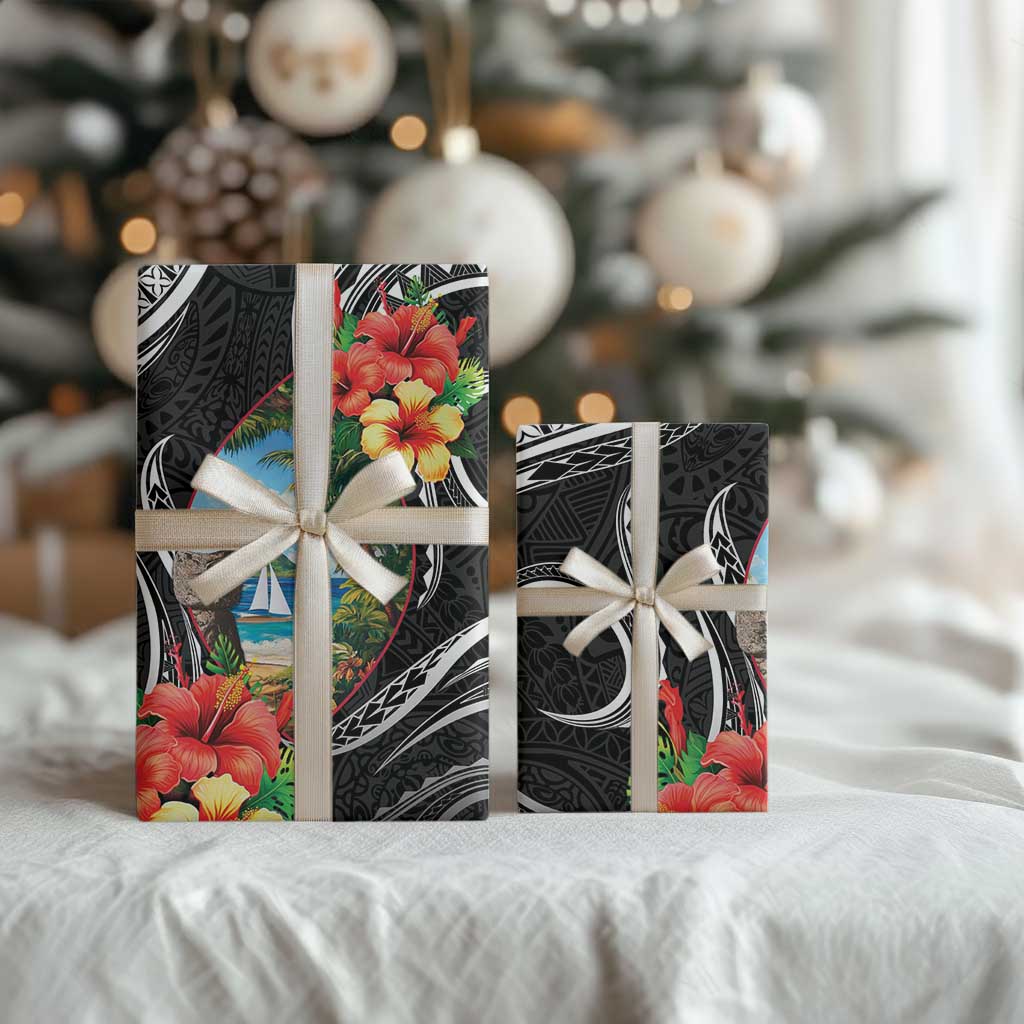 Hafa Adai Guam Wrapping Paper Guahan Seal Chamorro Stones Tribal LT9 - Polynesian Pride
