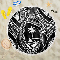 Hafa Adai Guam Inspired Tattoo Beach Blanket LT9 One Size 150cm Black - Polynesian Pride