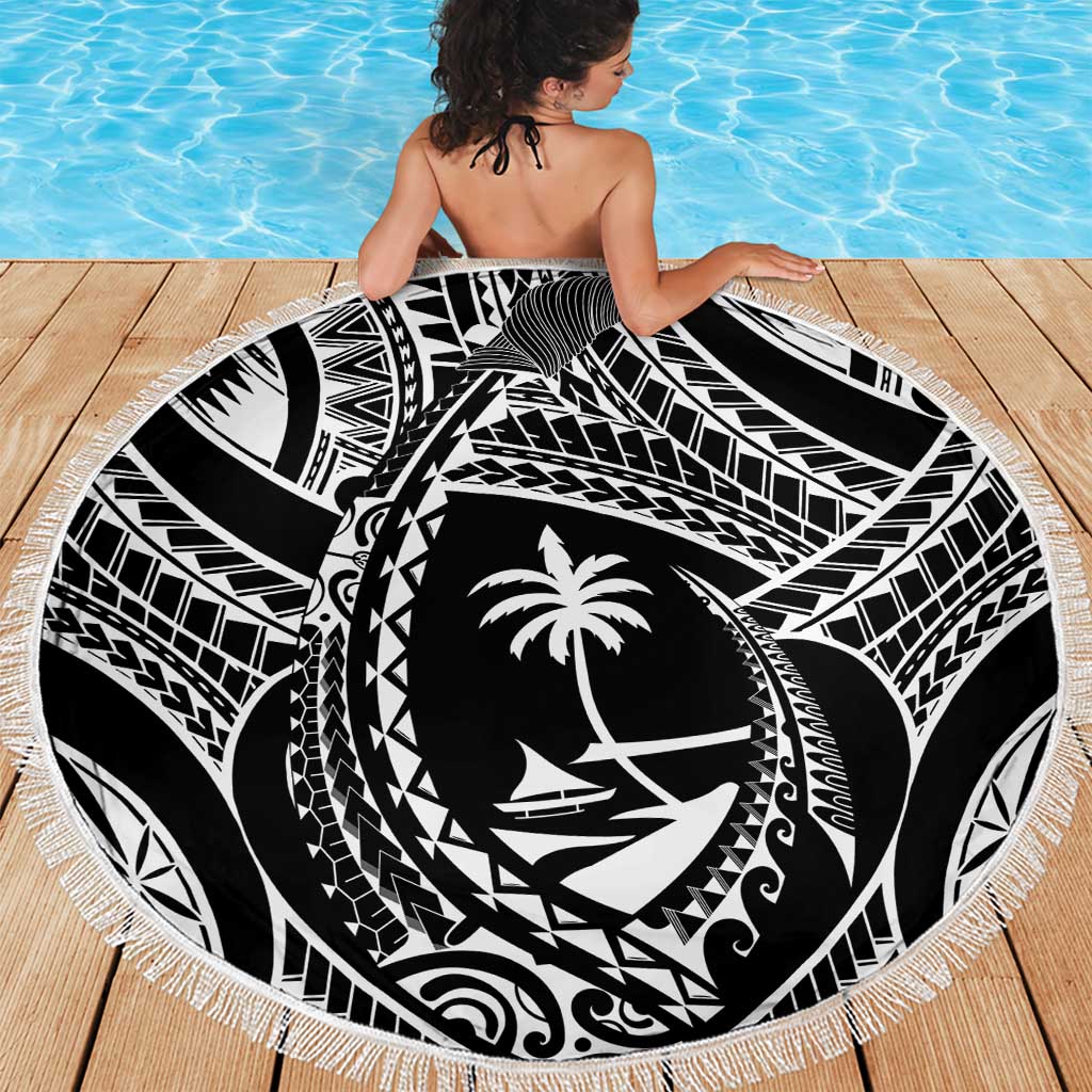 Hafa Adai Guam Inspired Tattoo Beach Blanket LT9 - Polynesian Pride