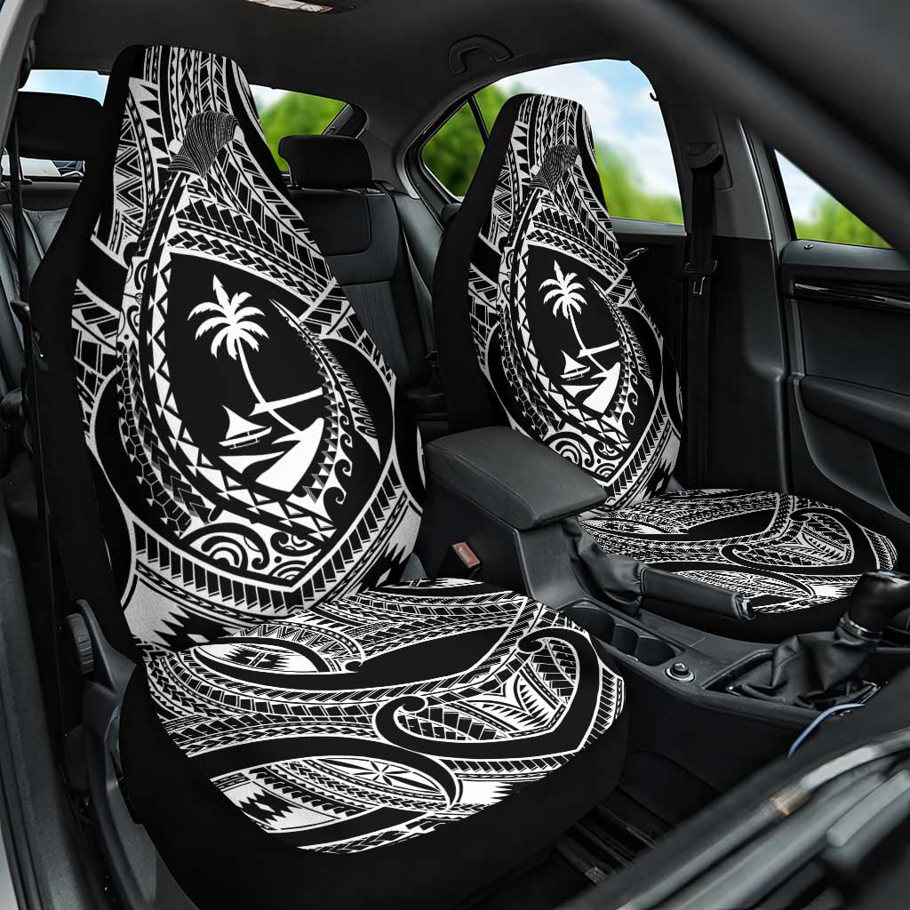 Hafa Adai Guam Inspired Tattoo Car Seat Cover LT9 One Size Black - Polynesian Pride