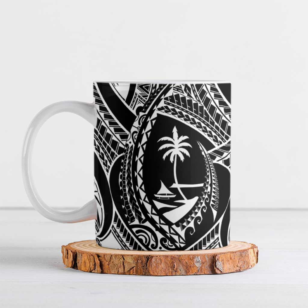 Hafa Adai Guam Inspired Tattoo Ceramic Mug LT9 Black - Polynesian Pride
