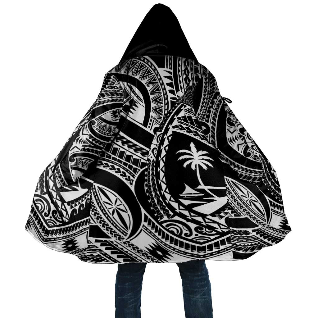 Hafa Adai Guam Inspired Tattoo Cloak LT9 Unisex Black - Polynesian Pride