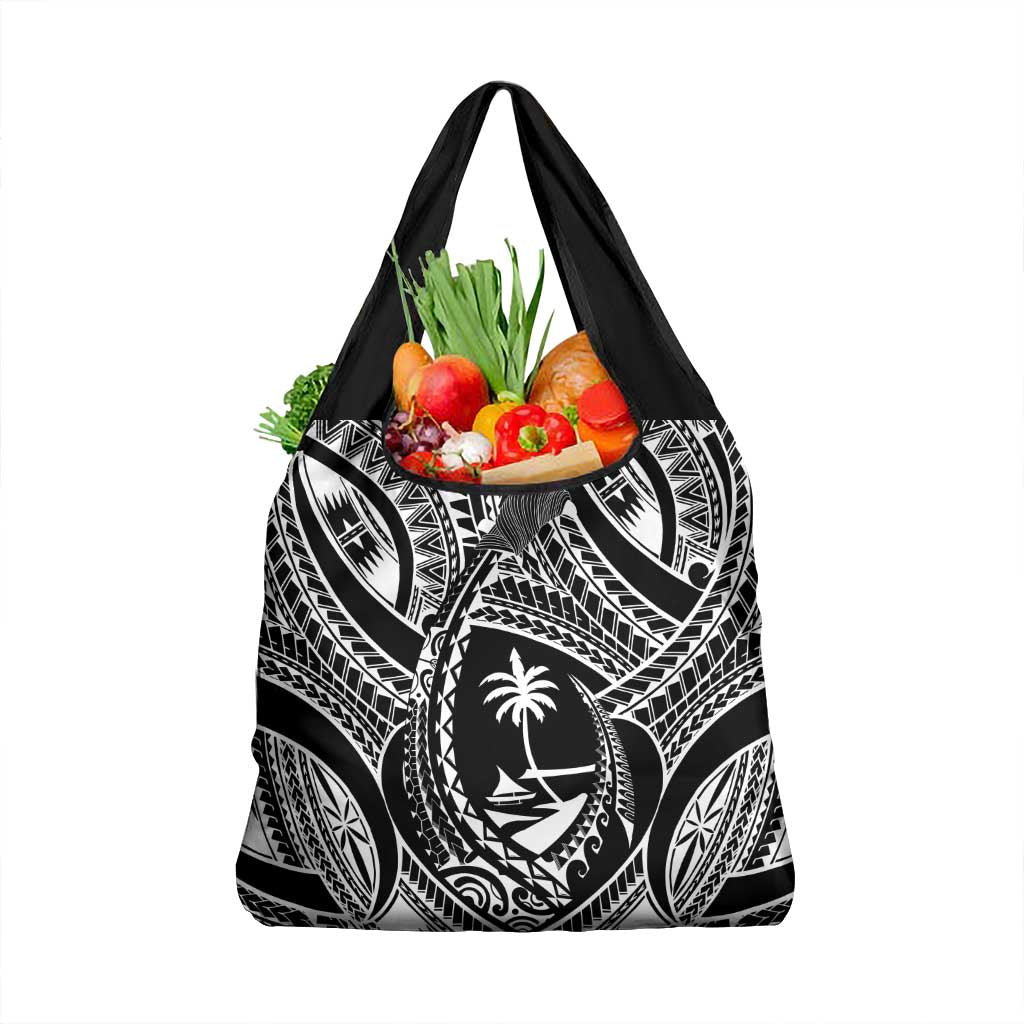 Hafa Adai Guam Inspired Tattoo Grocery Bag LT9 1-pack One Size Black - Polynesian Pride