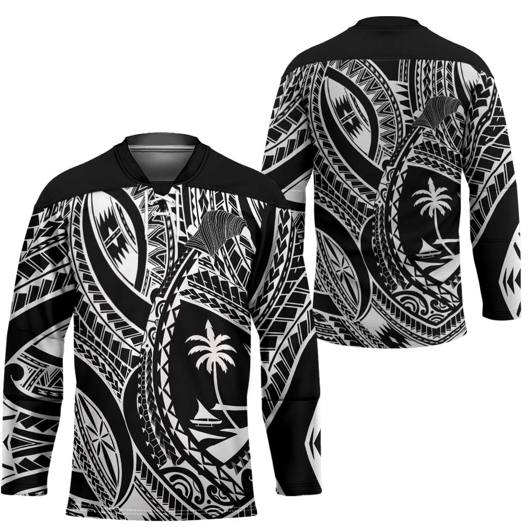 Hafa Adai Guam Inspired Tattoo Hockey Jersey LT9 - Polynesian Pride
