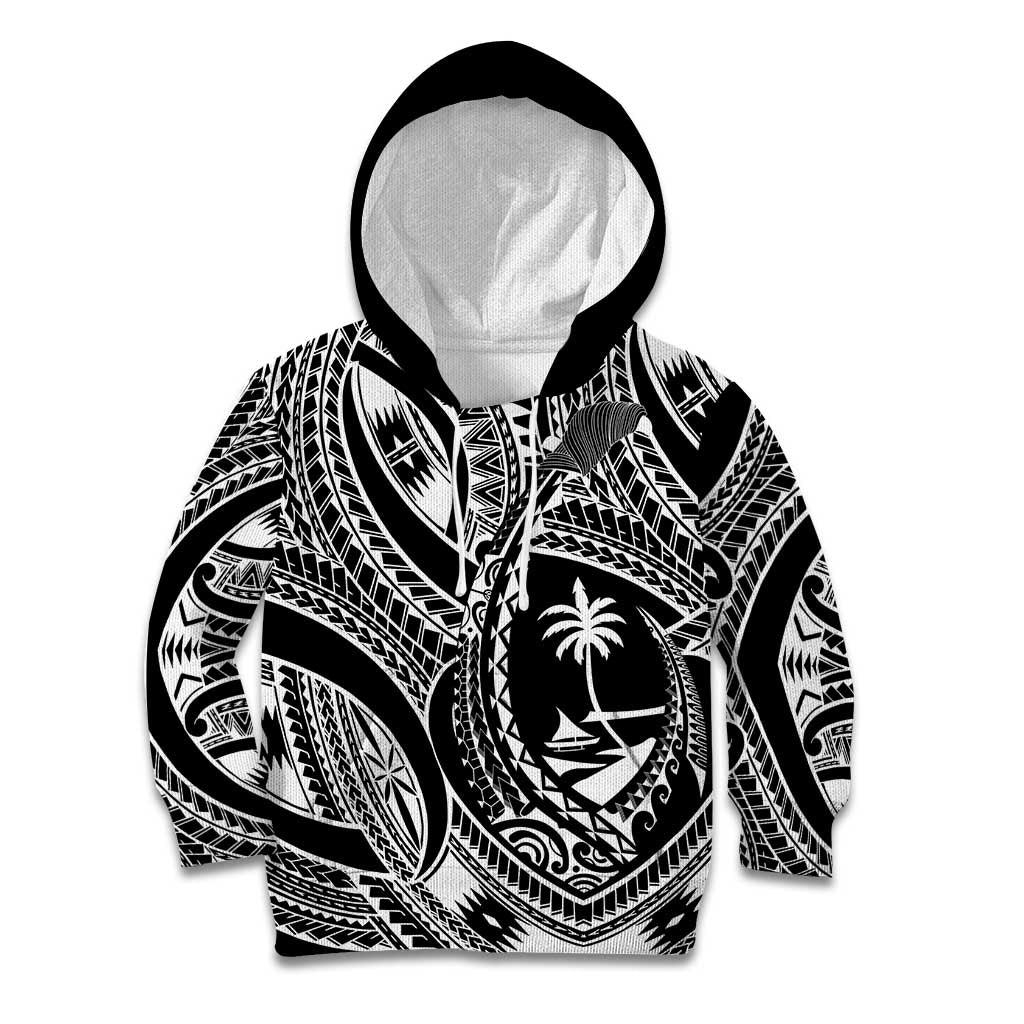 Hafa Adai Guam Inspired Tattoo Kid Hoodie LT9 Hoodie Black - Polynesian Pride