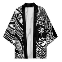 Hafa Adai Guam Inspired Tattoo Kimono LT9 Unisex Black - Polynesian Pride