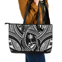 Hafa Adai Guam Inspired Tattoo Leather Tote Bag LT9 - Polynesian Pride