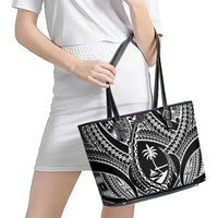 Hafa Adai Guam Inspired Tattoo Leather Tote Bag LT9 - Polynesian Pride
