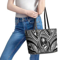 Hafa Adai Guam Inspired Tattoo Leather Tote Bag LT9 - Polynesian Pride