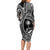 Hafa Adai Guam Inspired Tattoo Long Sleeve Bodycon Dress